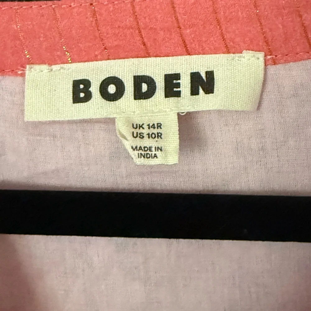 Boden Pale Pink Dress with Coral Trim - Picture 2 of 3